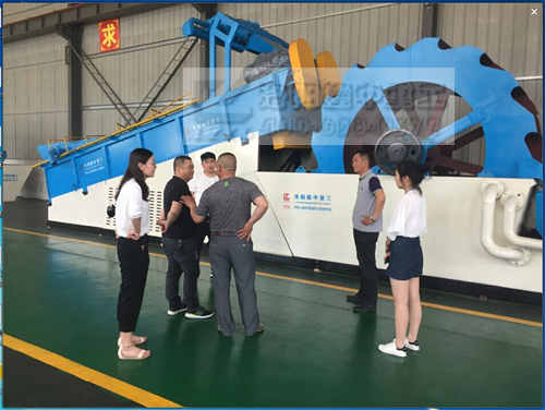 廣東、甘肅客戶參觀考察高效多功能洗石機